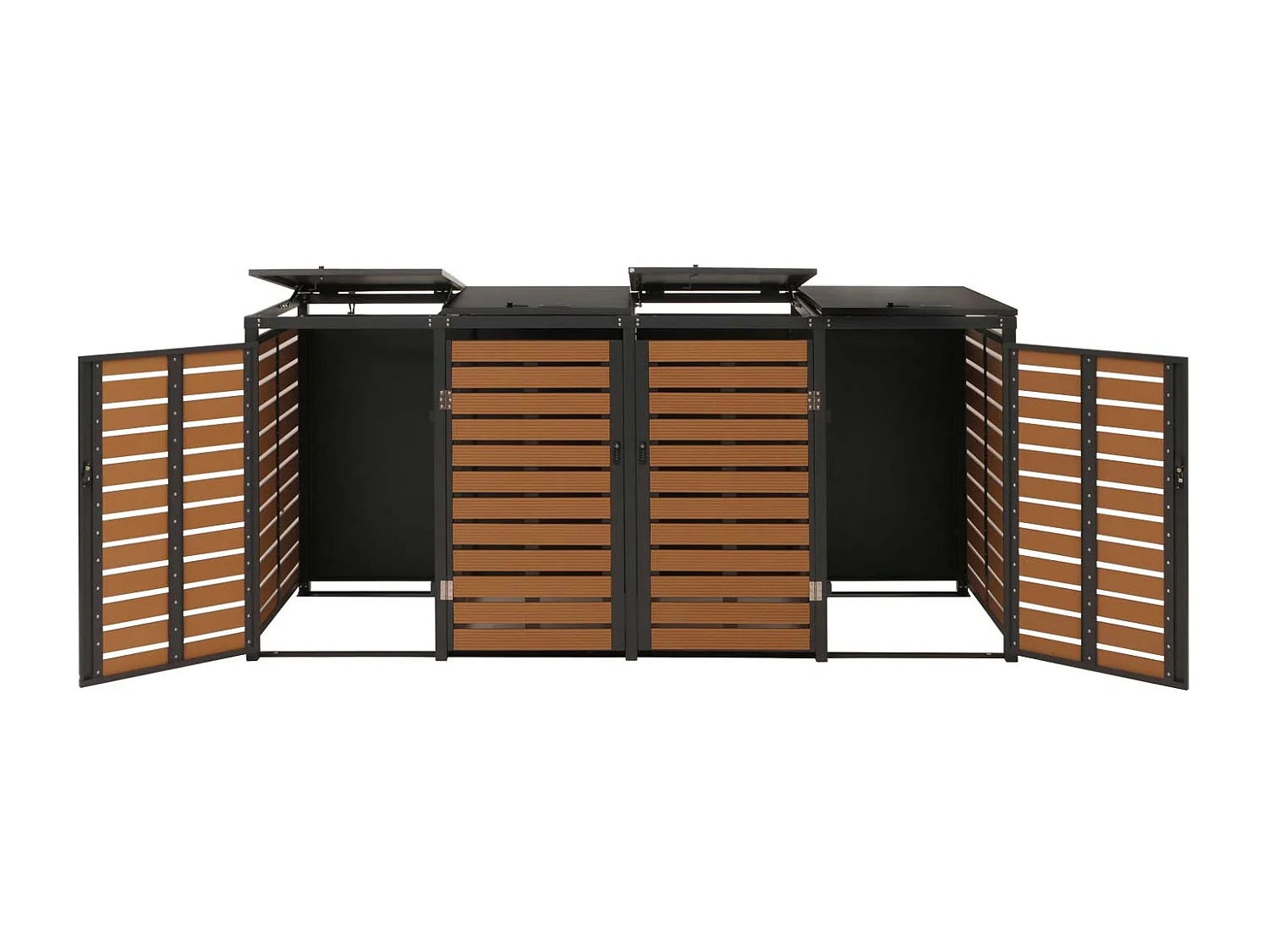 Affaldsspandbeklædning MCW-K14 (4 stk.),  teak-look
