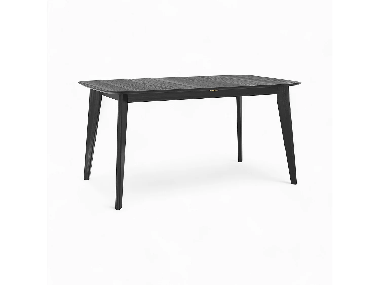 Mesa y sillas para 4 personas de terciopelo y madera negra - Oman