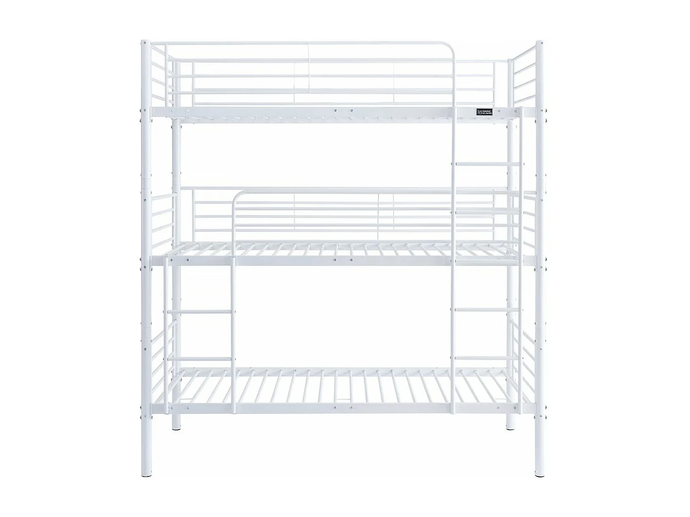 Letto a castello triplo "Havin" 90x190cm bianco per massimizzare lo spazio e offrire il massimo comfort