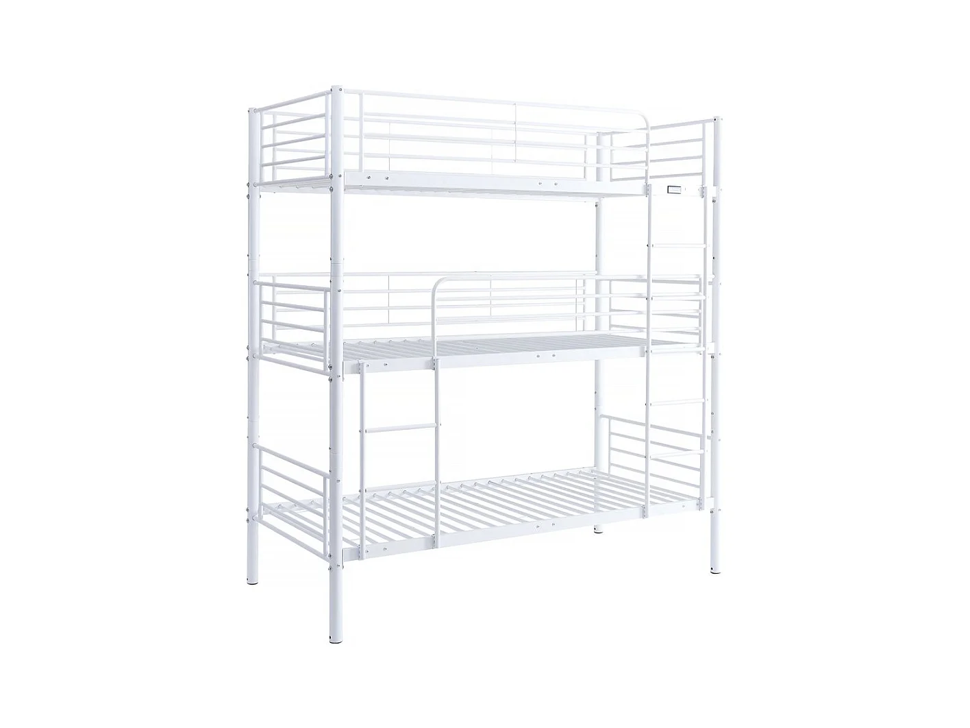 Lit triple superposé metal "Havin" - 90 x 190 cm - Blanc