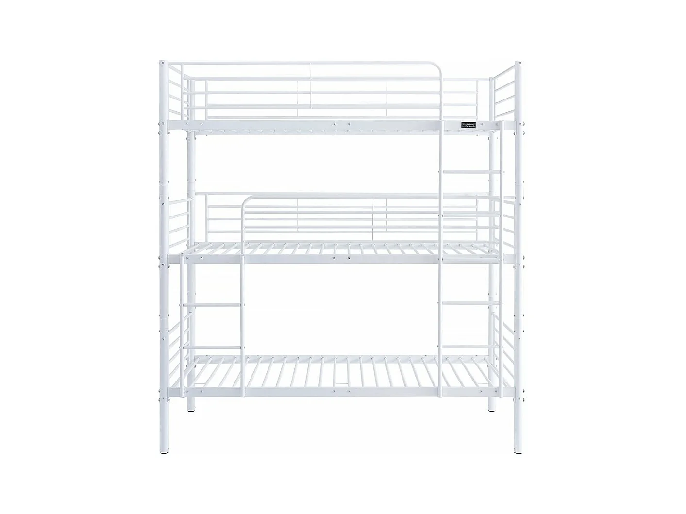 Lit triple superposé metal "Havin" - 90 x 190 cm - Blanc