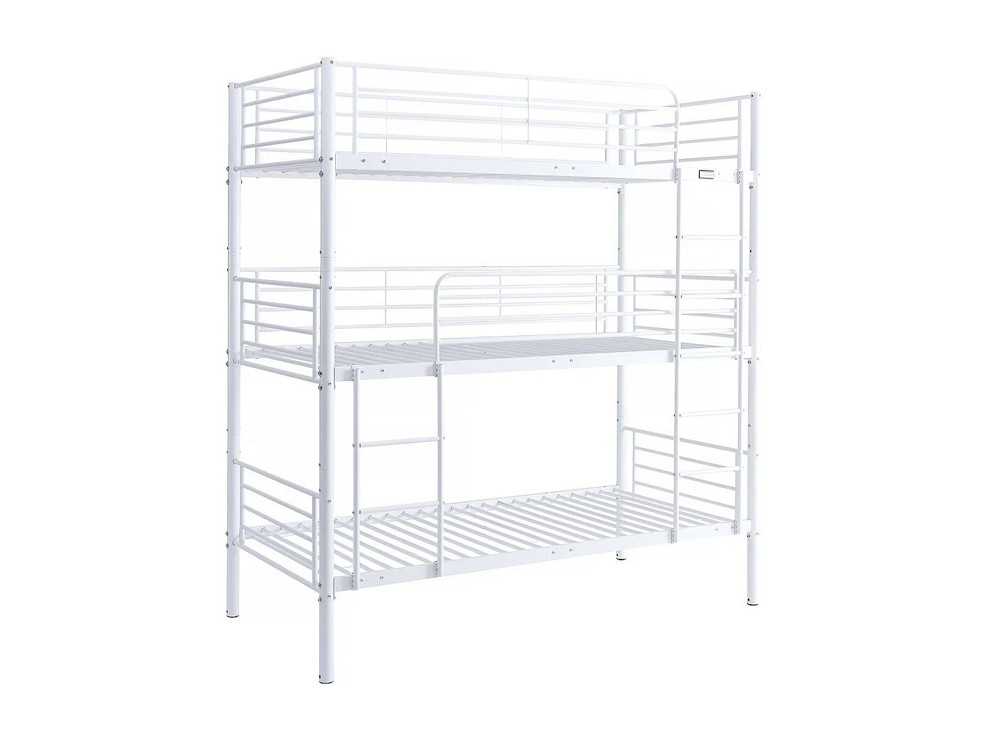 Lit triple superposé metal "Havin" - 90 x 190 cm - Blanc