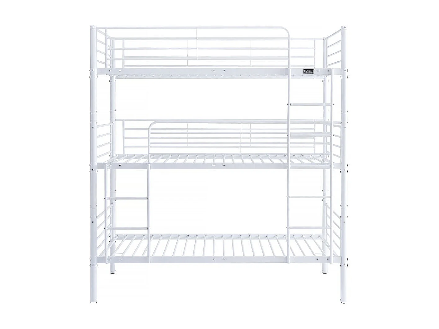 Lit triple superposé metal "Havin" - 90 x 190 cm - Blanc
