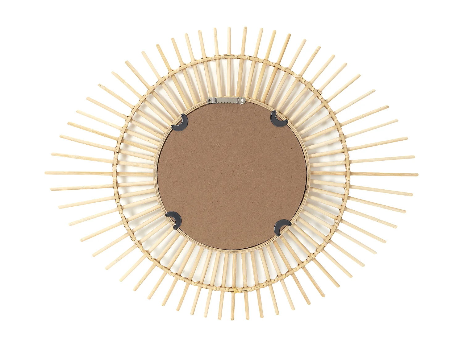 Miroir Rotin Ovale 58cm Beige