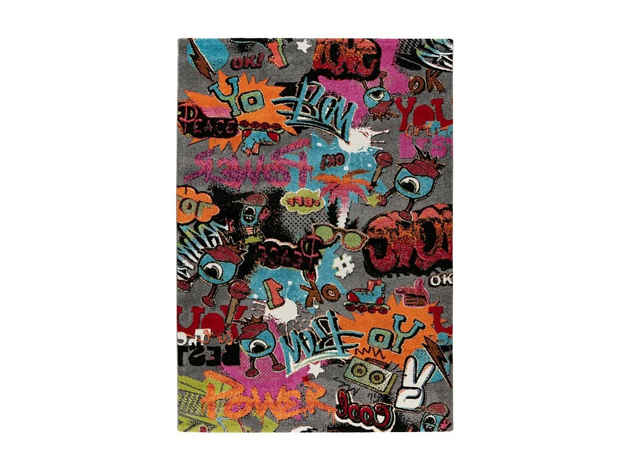 Tappeto per bambini e adolescenti 150x80cm, design F404E colori multicolori - Comfort ed eleganza per il tuo interno