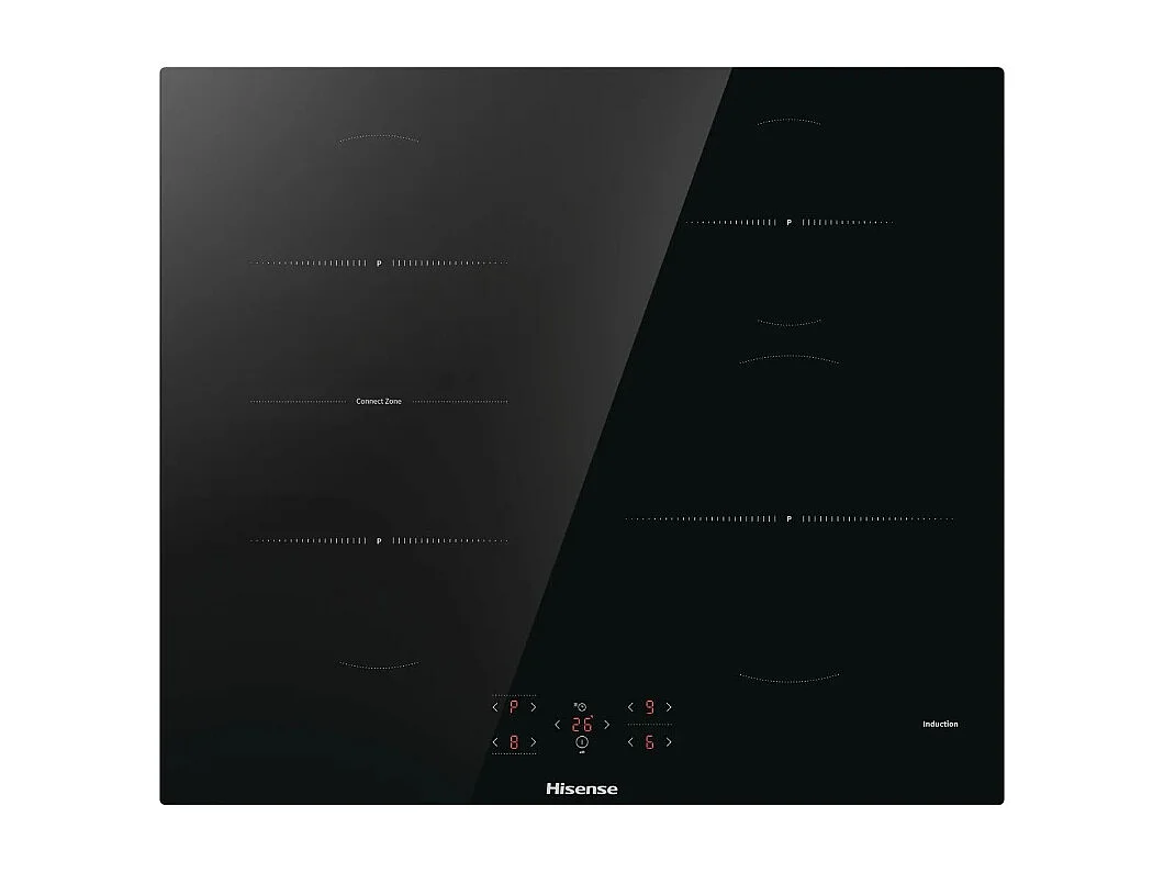 Hisense Table de cuisson induction 60cm 4 feux 7200w noir - HI621FM