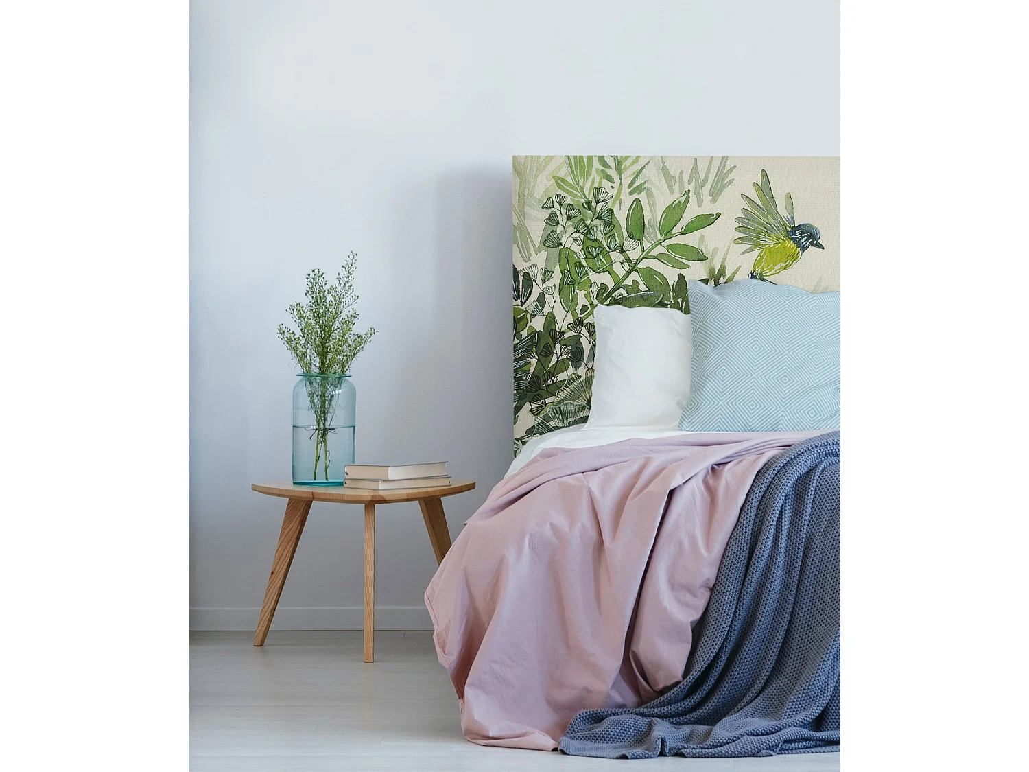 BELLECOUR LITERIE | Tête de lit déhoussable LES INSEPARABLES 140x110 cm