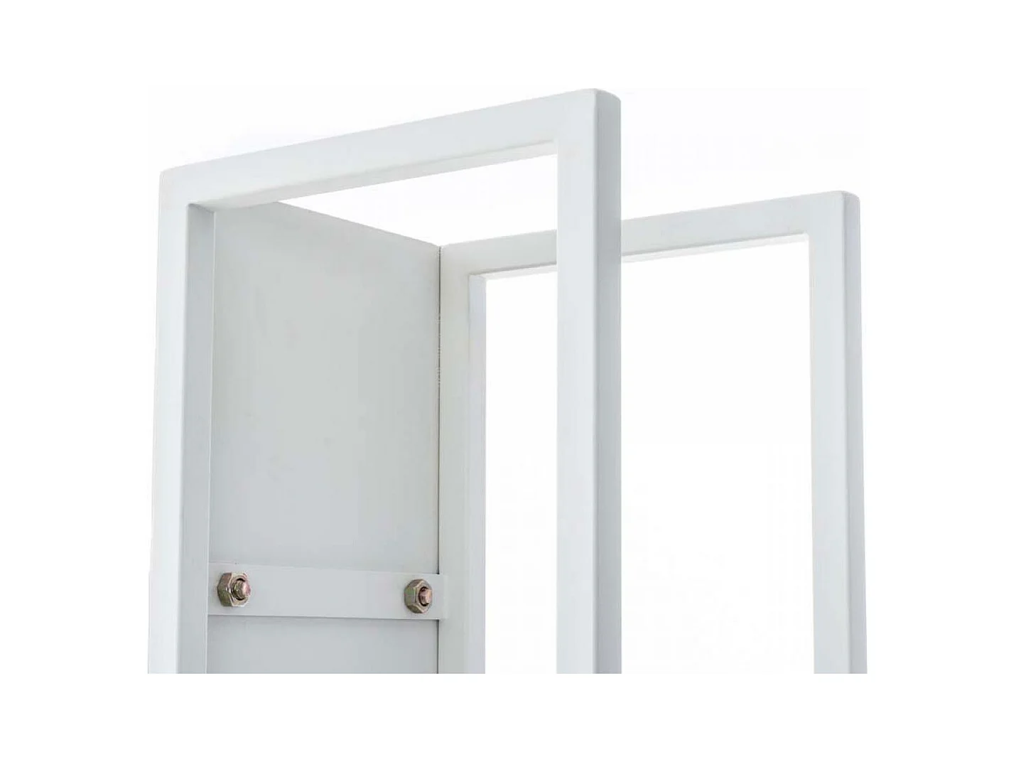 Etagère bois de cheminée - Métal - 120 cm - Blanc mat - Spark