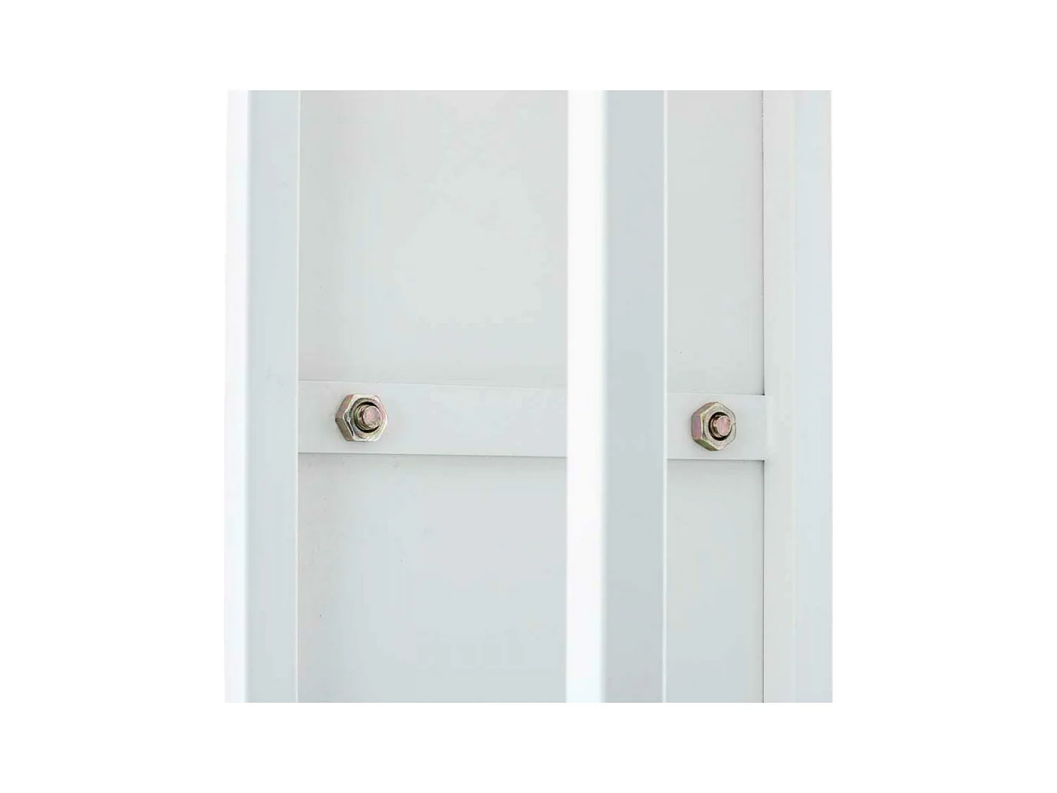 Etagère bois de cheminée - Métal - 120 cm - Blanc mat - Spark