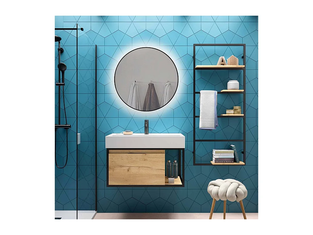 Miroir avec éclairage décoratif à led Zeus