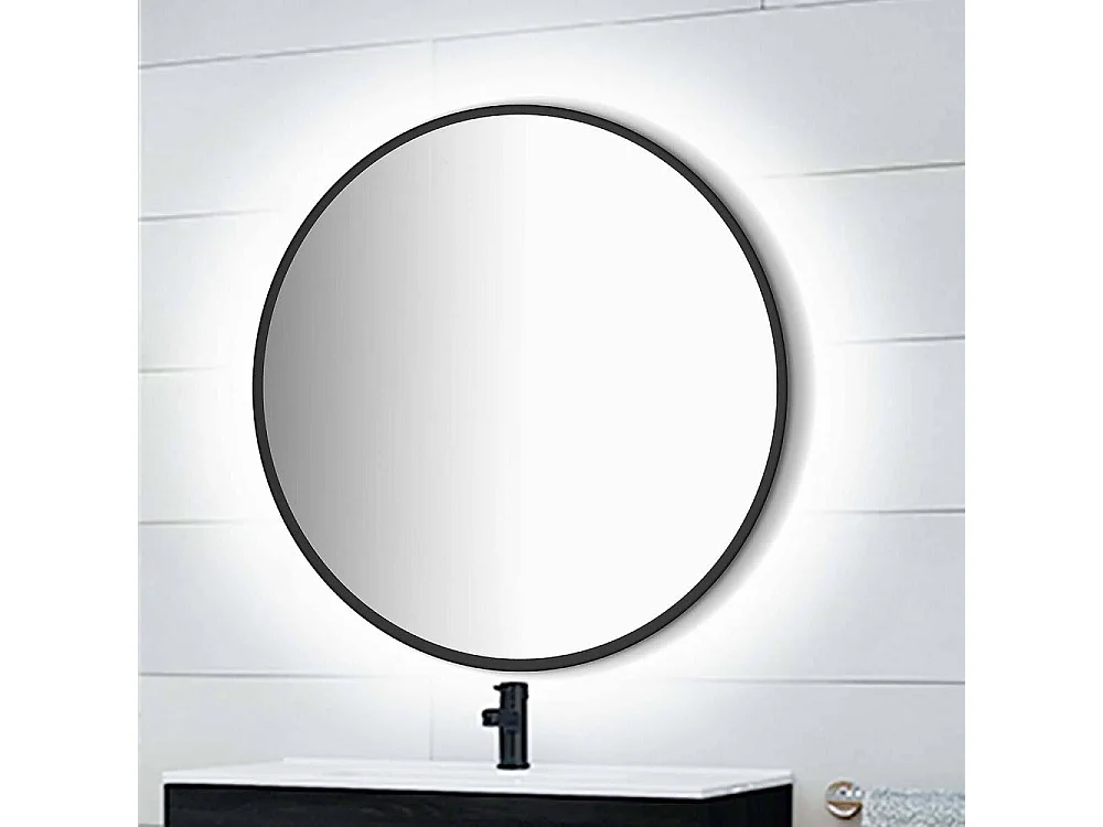 Runder Spiegel mit dekorativer LED-Beleuchtung Zeus für Badezimmer und Haus