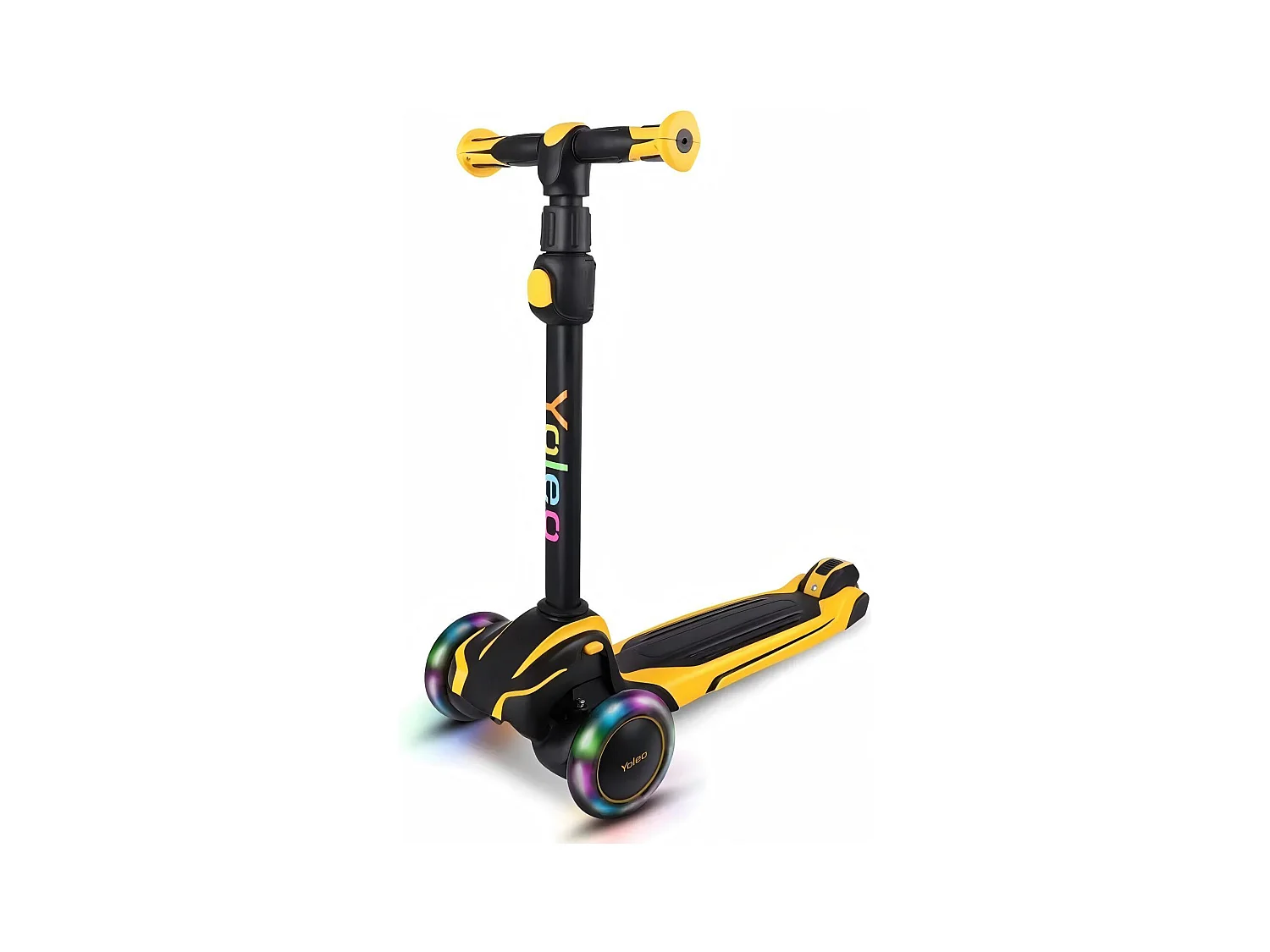 Trottinette pour enfants avec roues lumineuses LED, trottinette tricycle, réglable en hauteur, pour 3 à 12 ans, Charge Max. 50kg