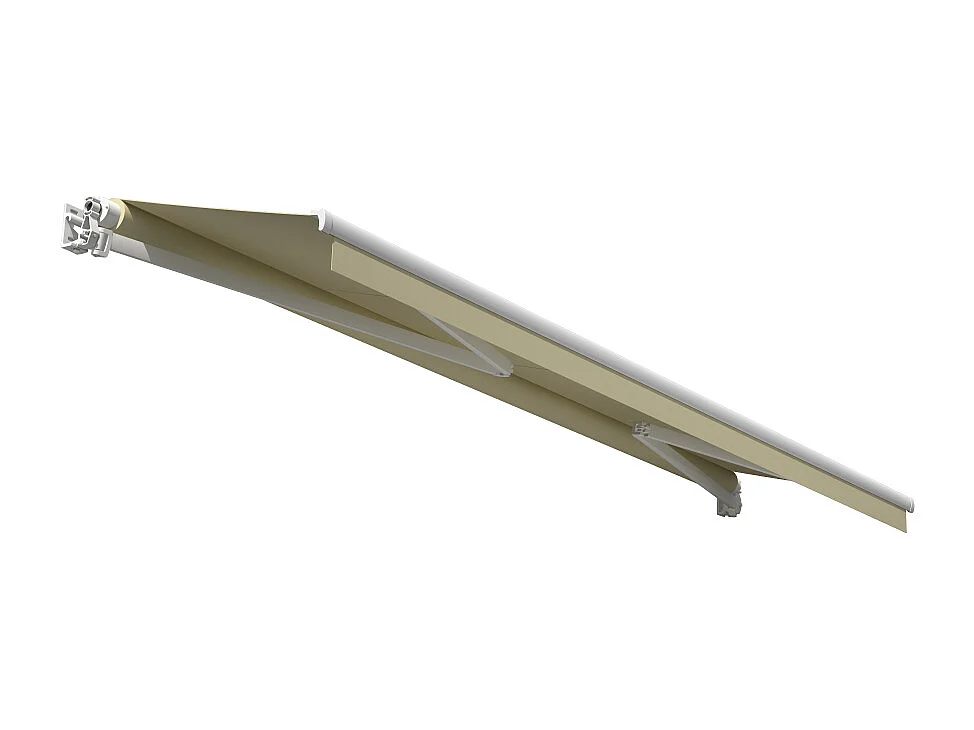 Store banne loggia LOCUS 4,00x2,00m (Manuelle - Ecru - Blanc)