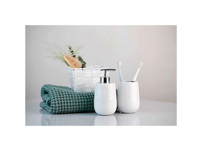 Distributeur de savon en céramique "Malta" - Blanc - 290 ml