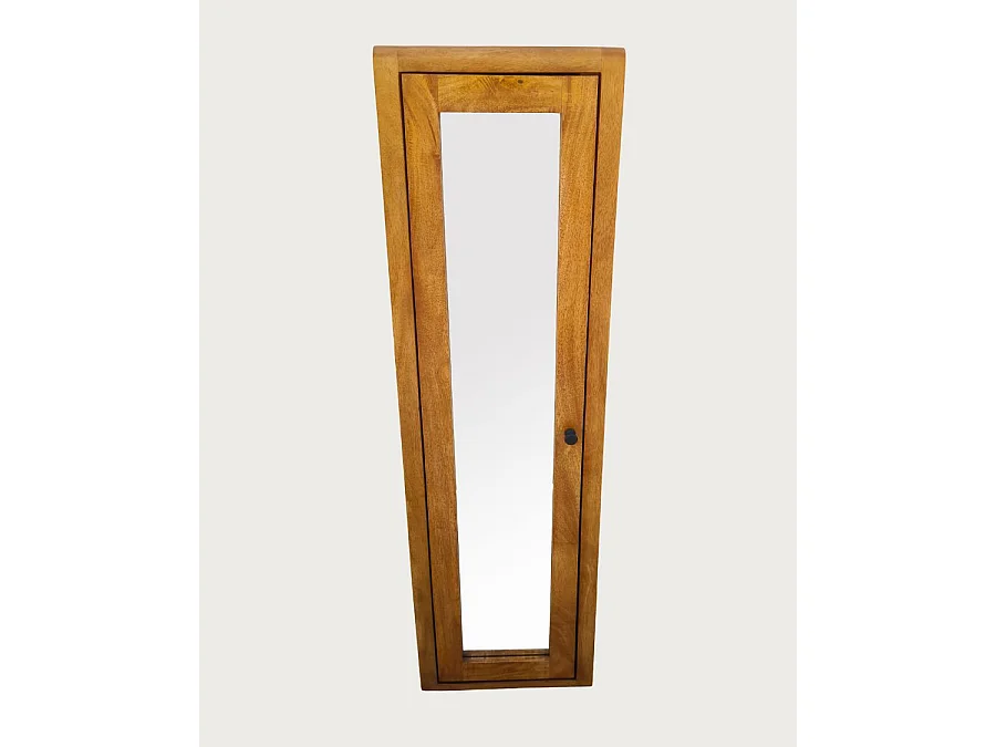 Palo - Colonne à suspendre avec miroir en bois massif de manguier