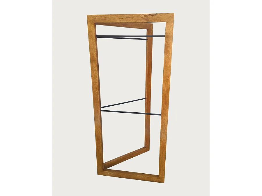 Elevéa - Porte serviette pliable en bois massif de manguier