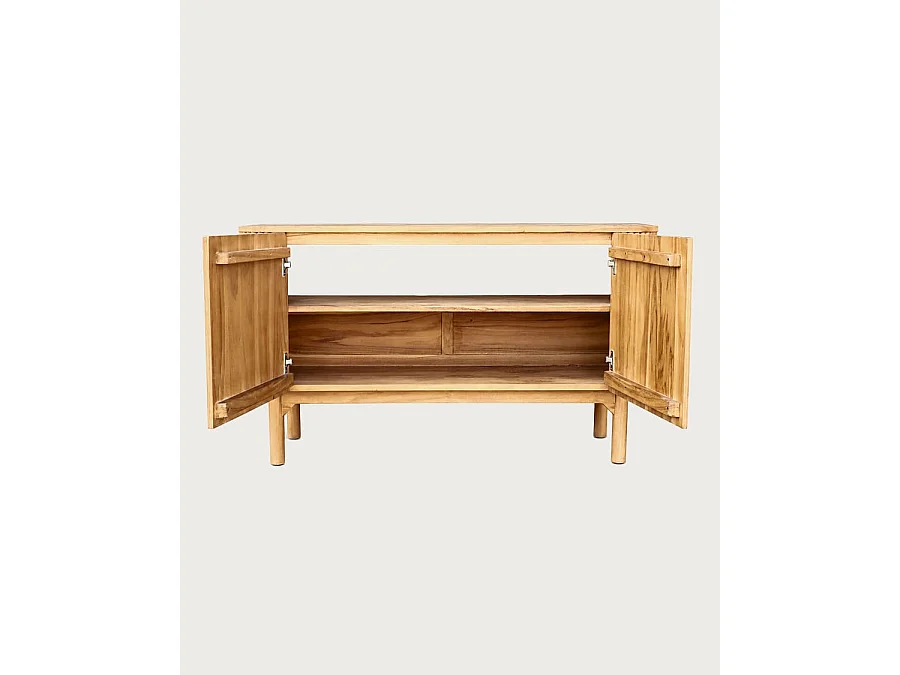 Orma - Meuble salle de bain en bois de teck 2 portes