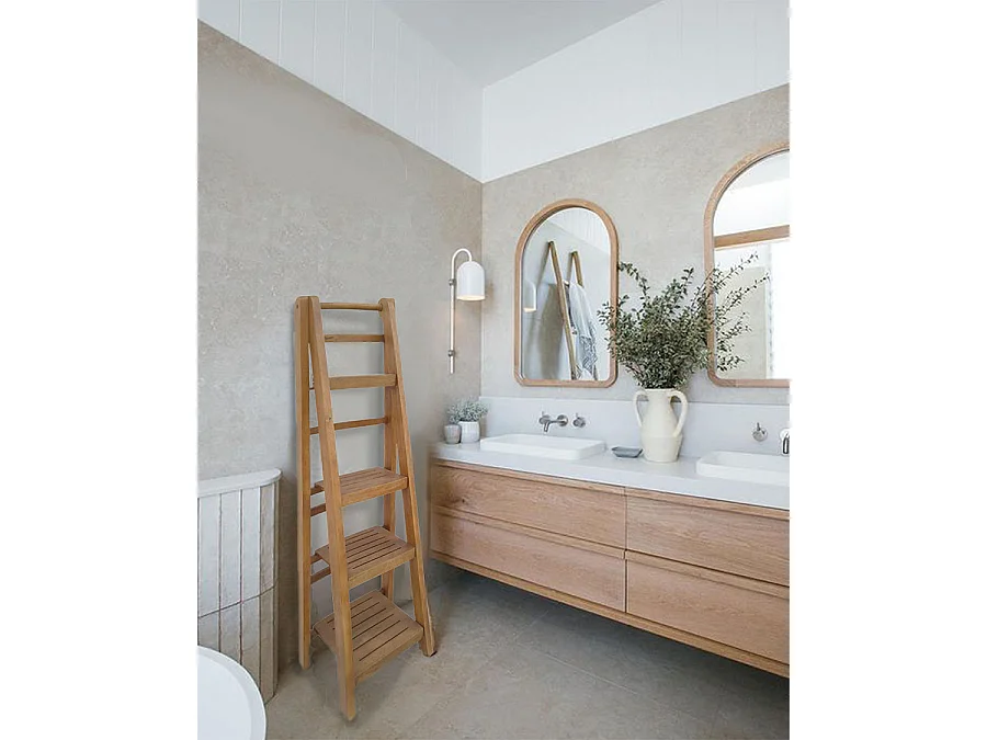 Vertis - Étagère de salle de bain en bois massif