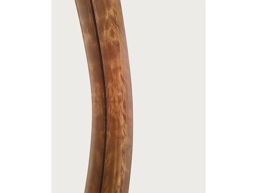 Quadra - Miroir organique en bois massif de manguier