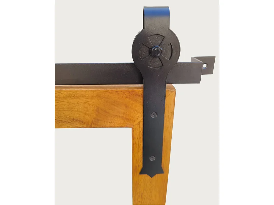 Zara - Miroir mural rectangulaire en bois massif et métal