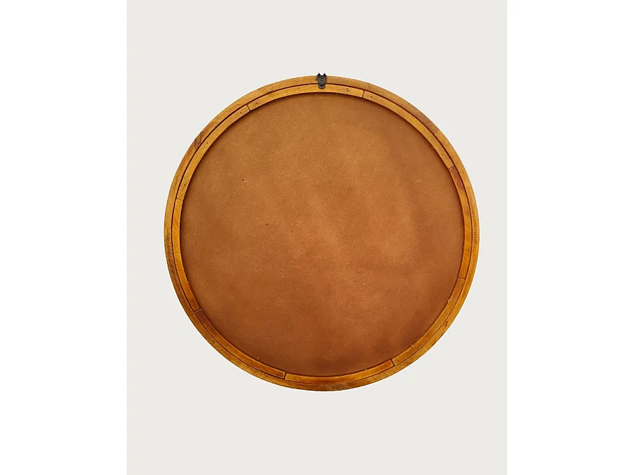 Liora - Miroir rond en bois massif de manguier