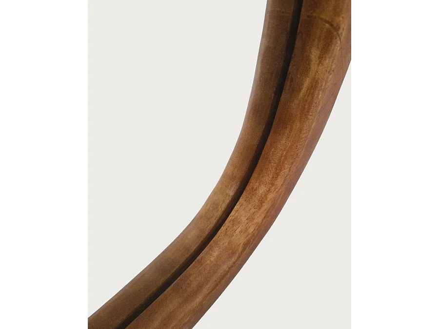 Trivéo - Miroir organique en bois massif de manguier