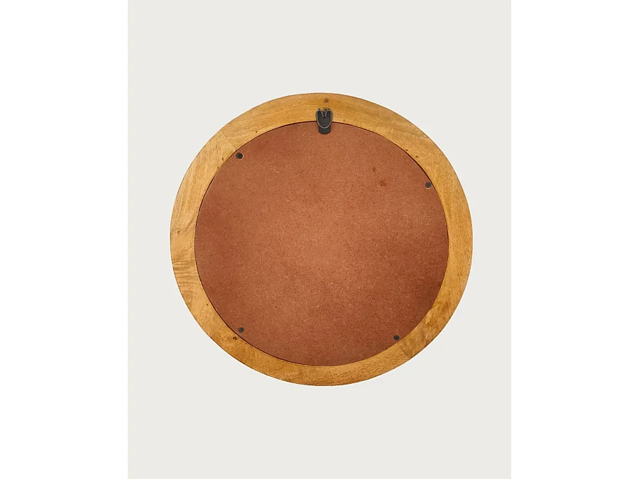 Boïa - Miroir hublot en bois massif de manguier