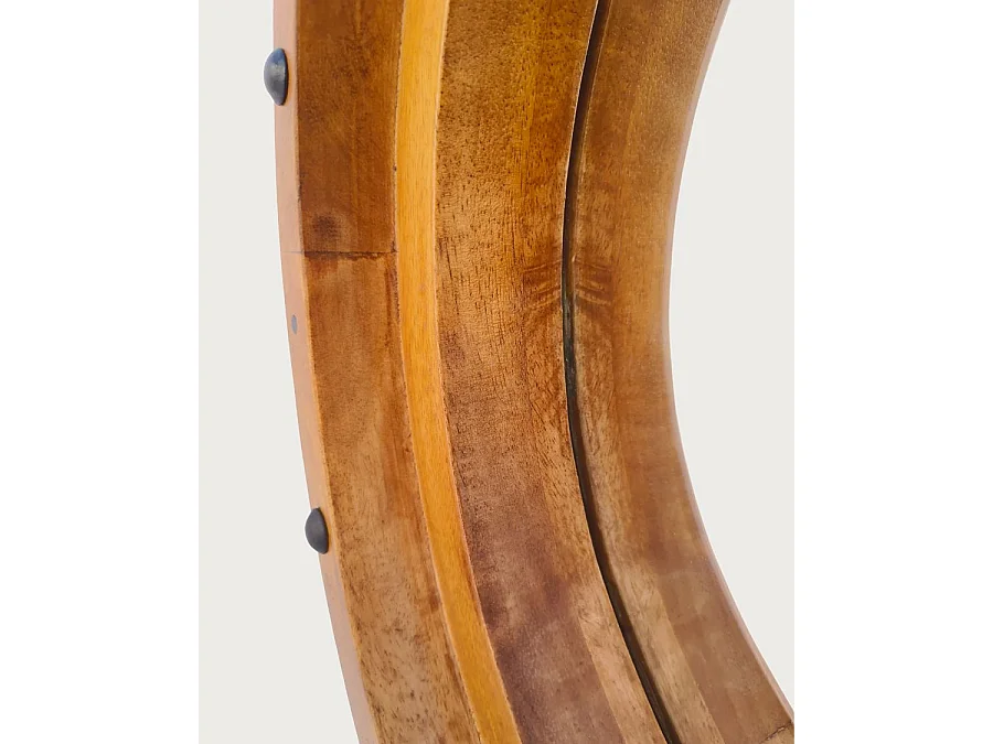 Boïa - Miroir hublot en bois massif de manguier