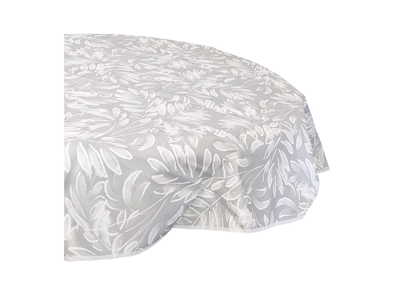 Nappe ronde 160 cm antitaches VERDURE gris