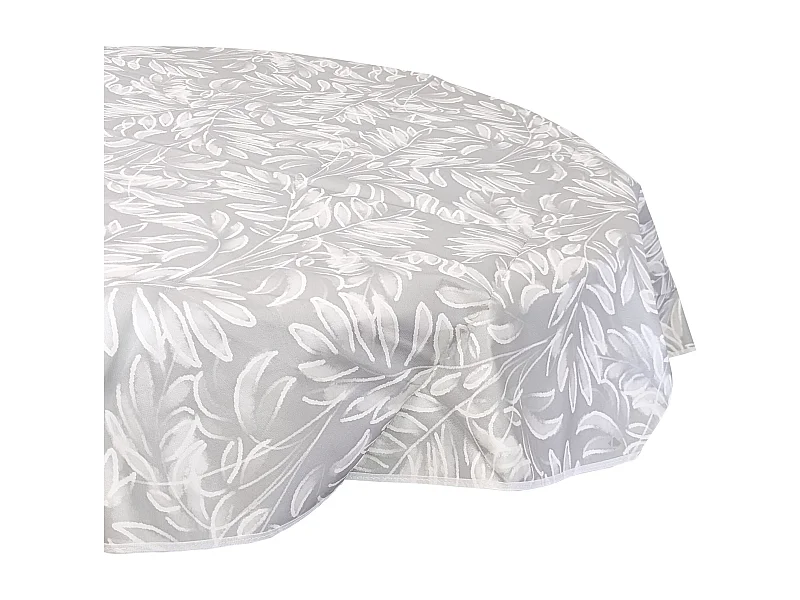 Nappe ronde 160 cm antitaches VERDURE gris