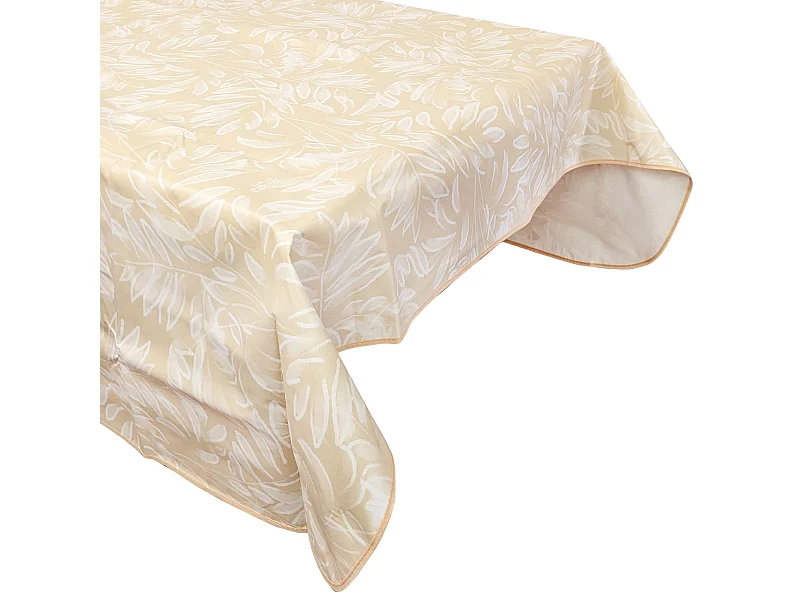 Nappe rectangulaire 130x160 cm antitaches VERDURE jaune sable