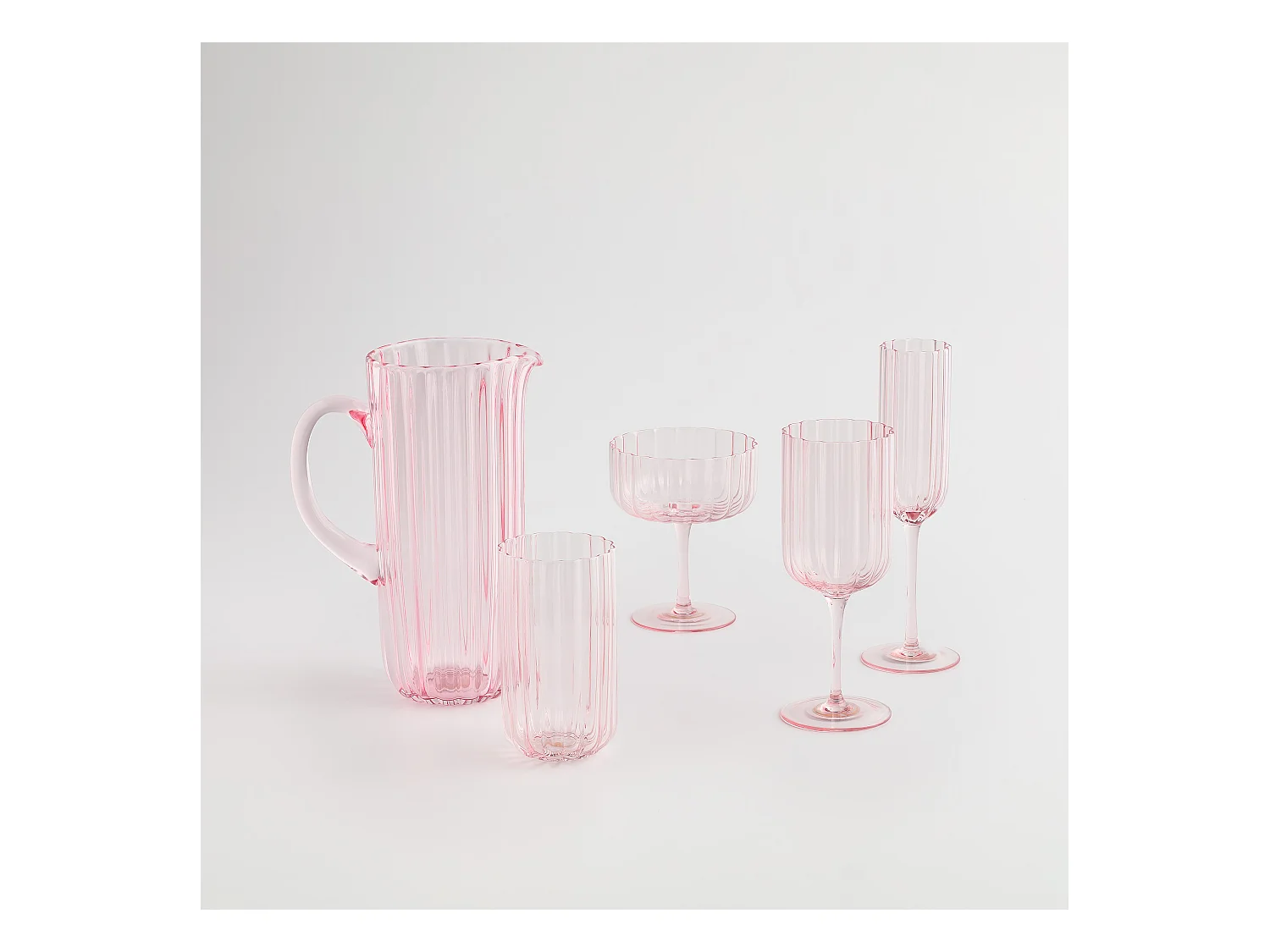 Hohes Glas Vittoria blassrosa 480 ml