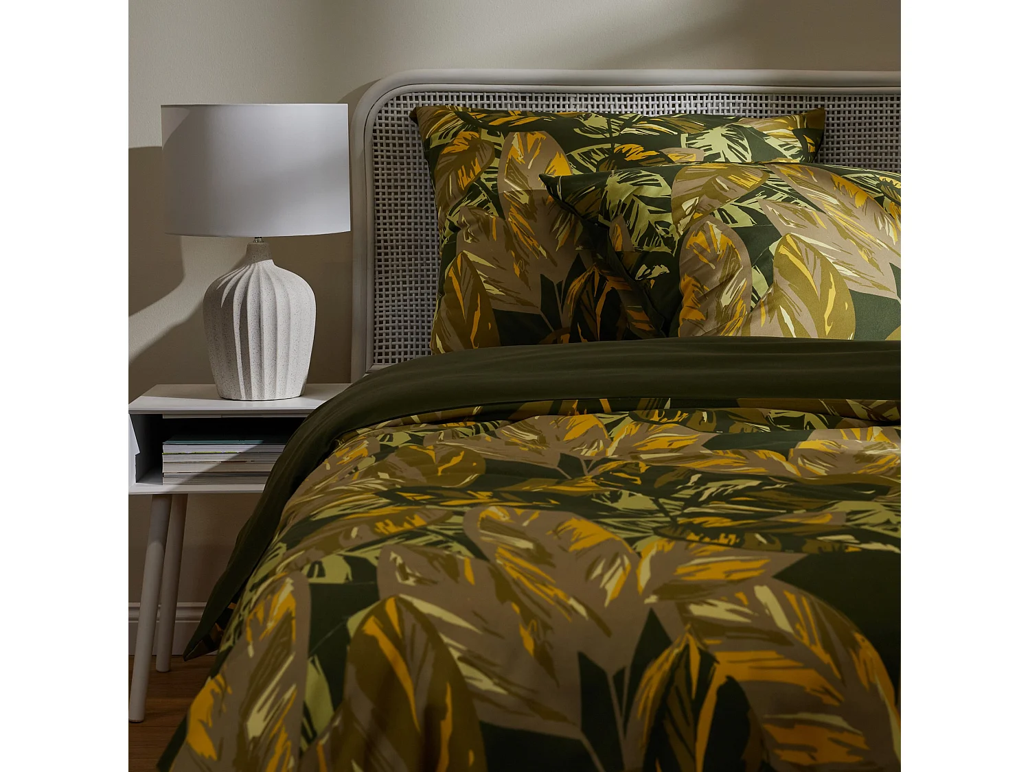 Mikrofaser-Bettwäsche Clovari dunkelgrün 200x220