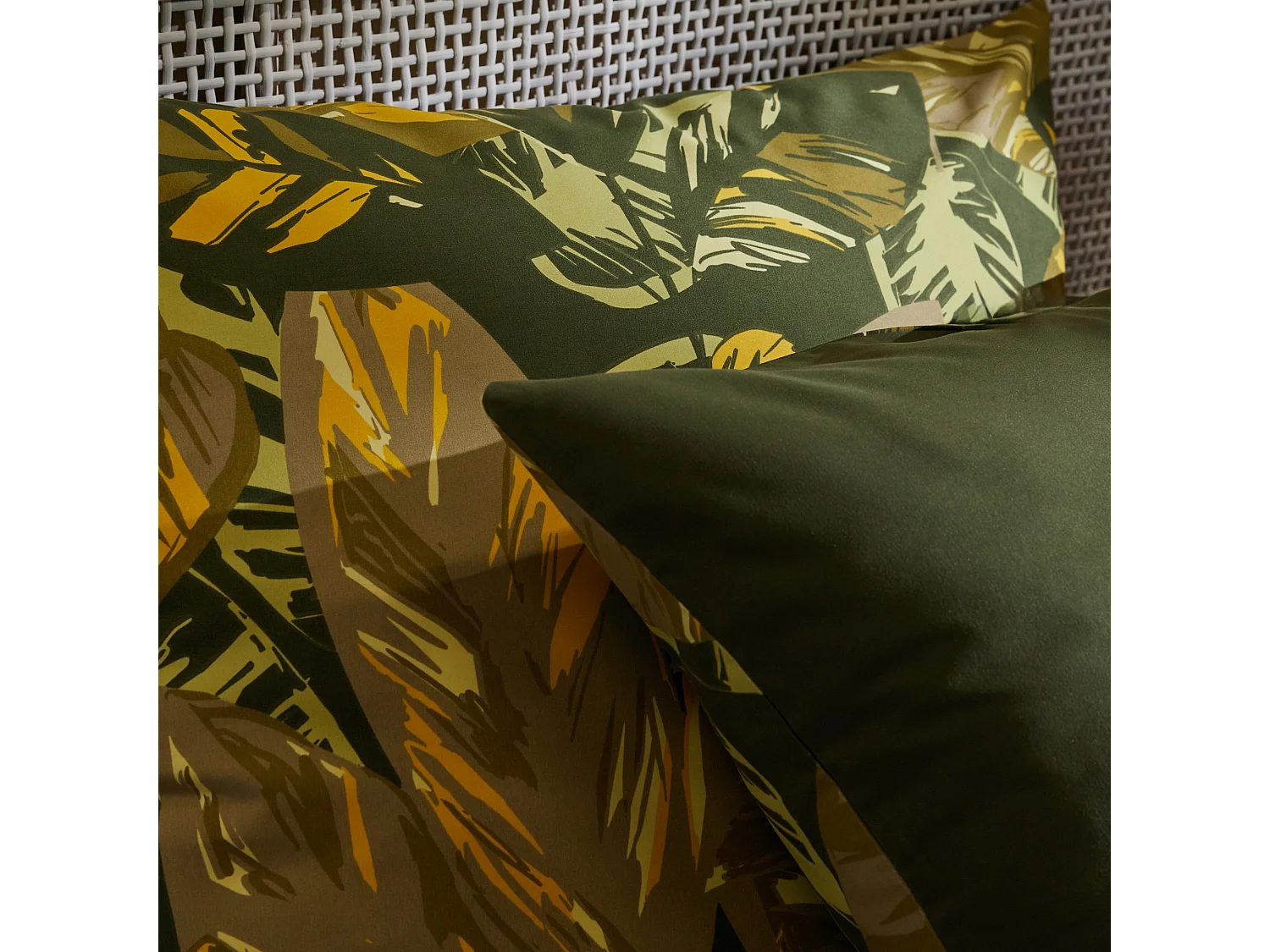Mikrofaser-Bettwäsche Clovari dunkelgrün 160 x 200