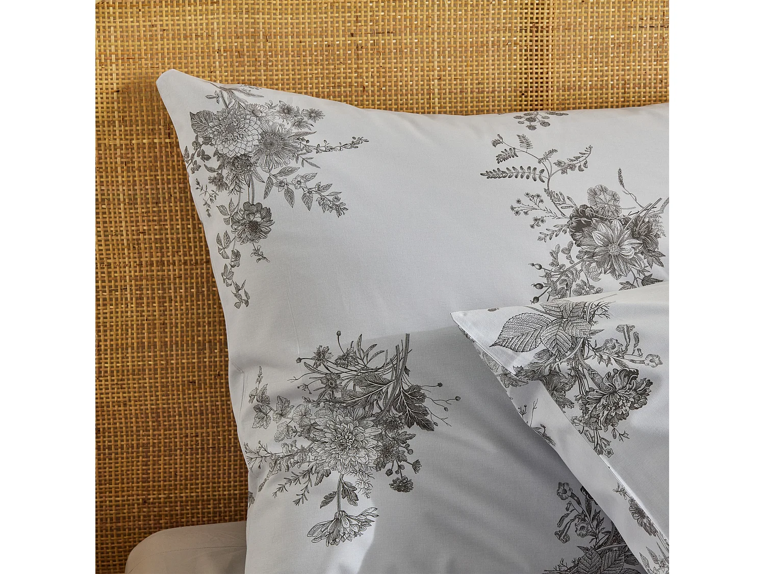 Baumwollbettwäsche Ibisco Hellblau 160 x 200