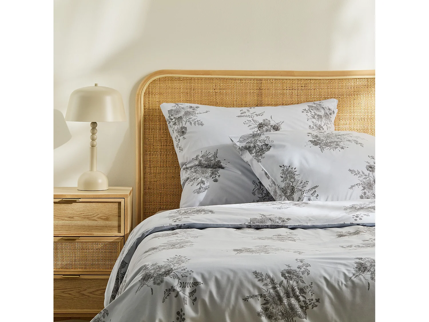 Baumwollbettwäsche Ibisco Hellblau 160 x 200