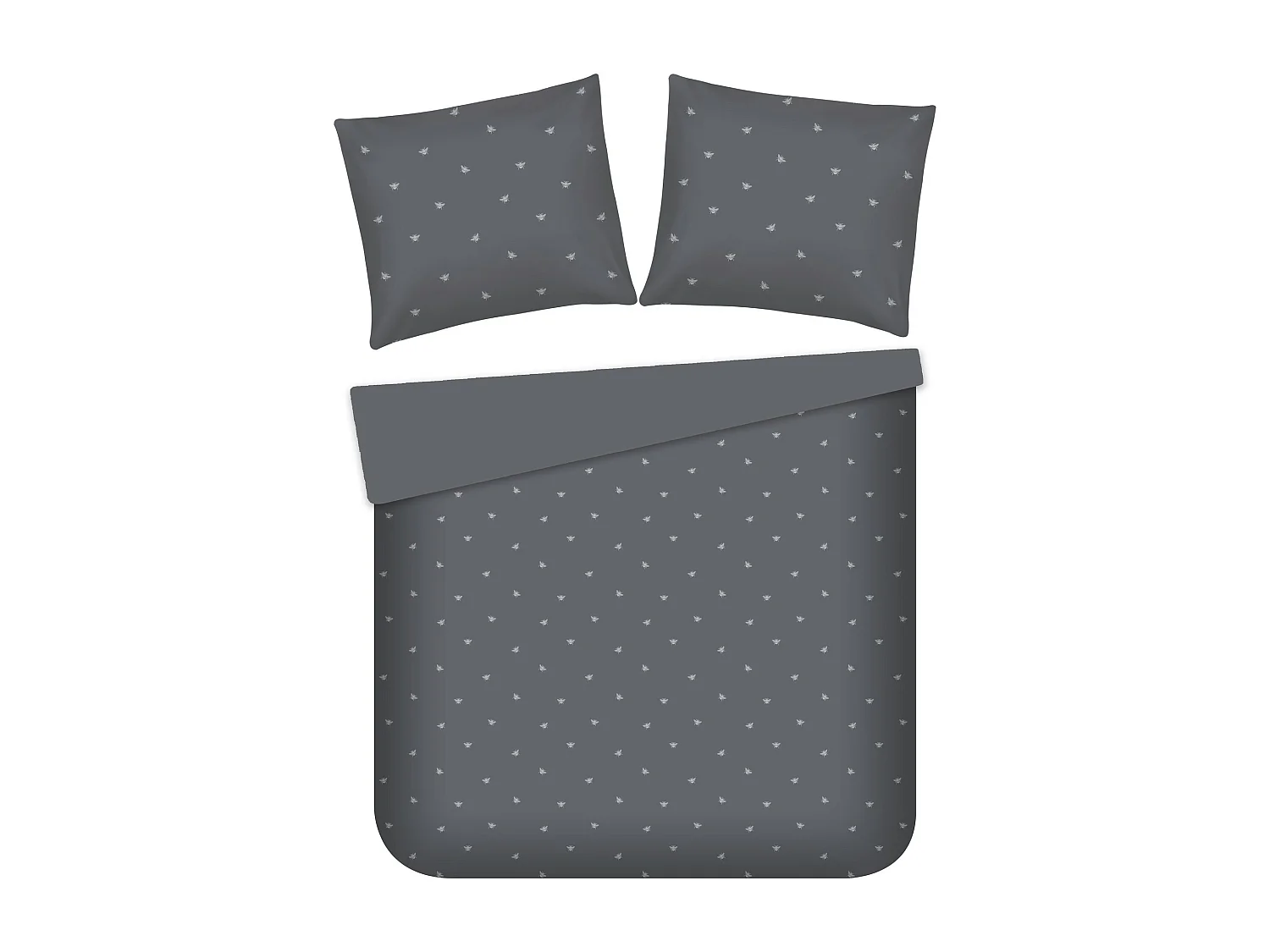 Drap En Jacquard Beliamo gris foncé 200 x 220