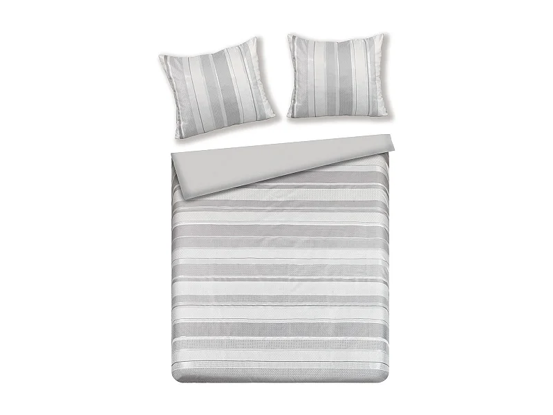 Jacquard-Bettwäsche Gwanda Mittelsilber 160 x 200