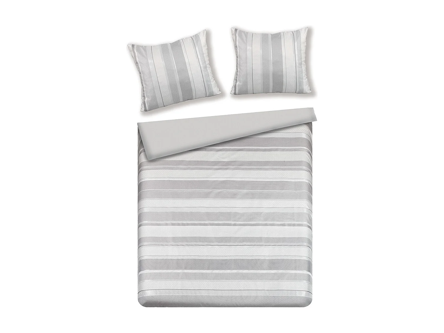 Jacquard-Bettwäsche Gwanda Mittelsilber 160 x 200