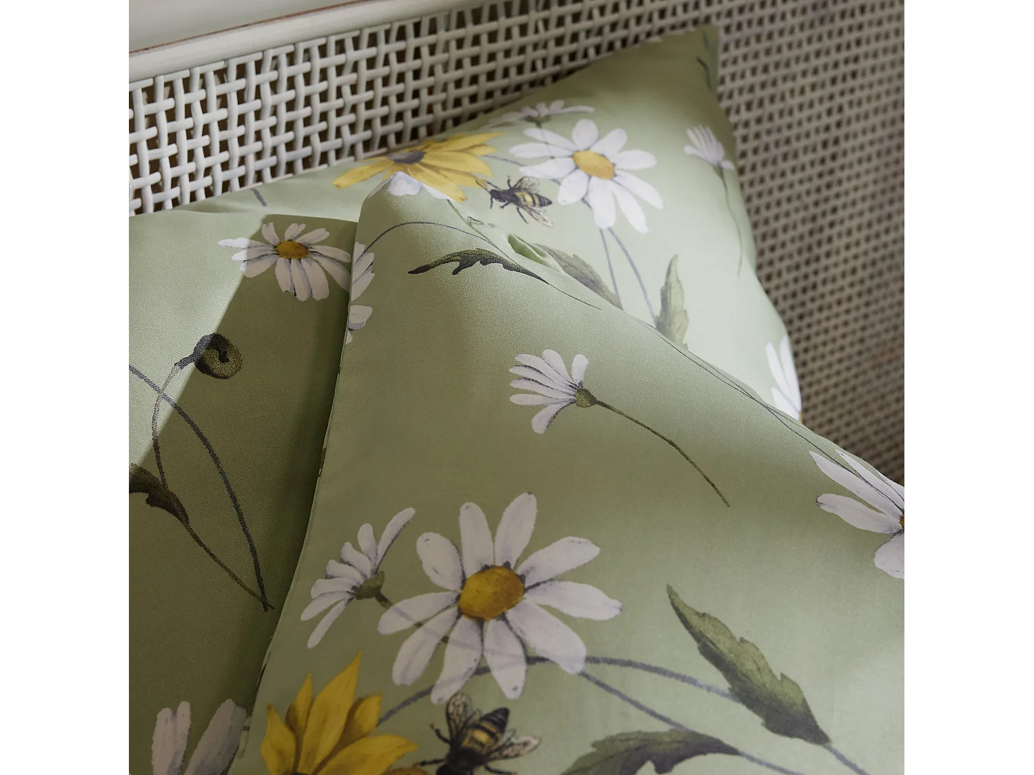 Mikrofaser-Bettwäsche Flordelis mittelgrün 200x220