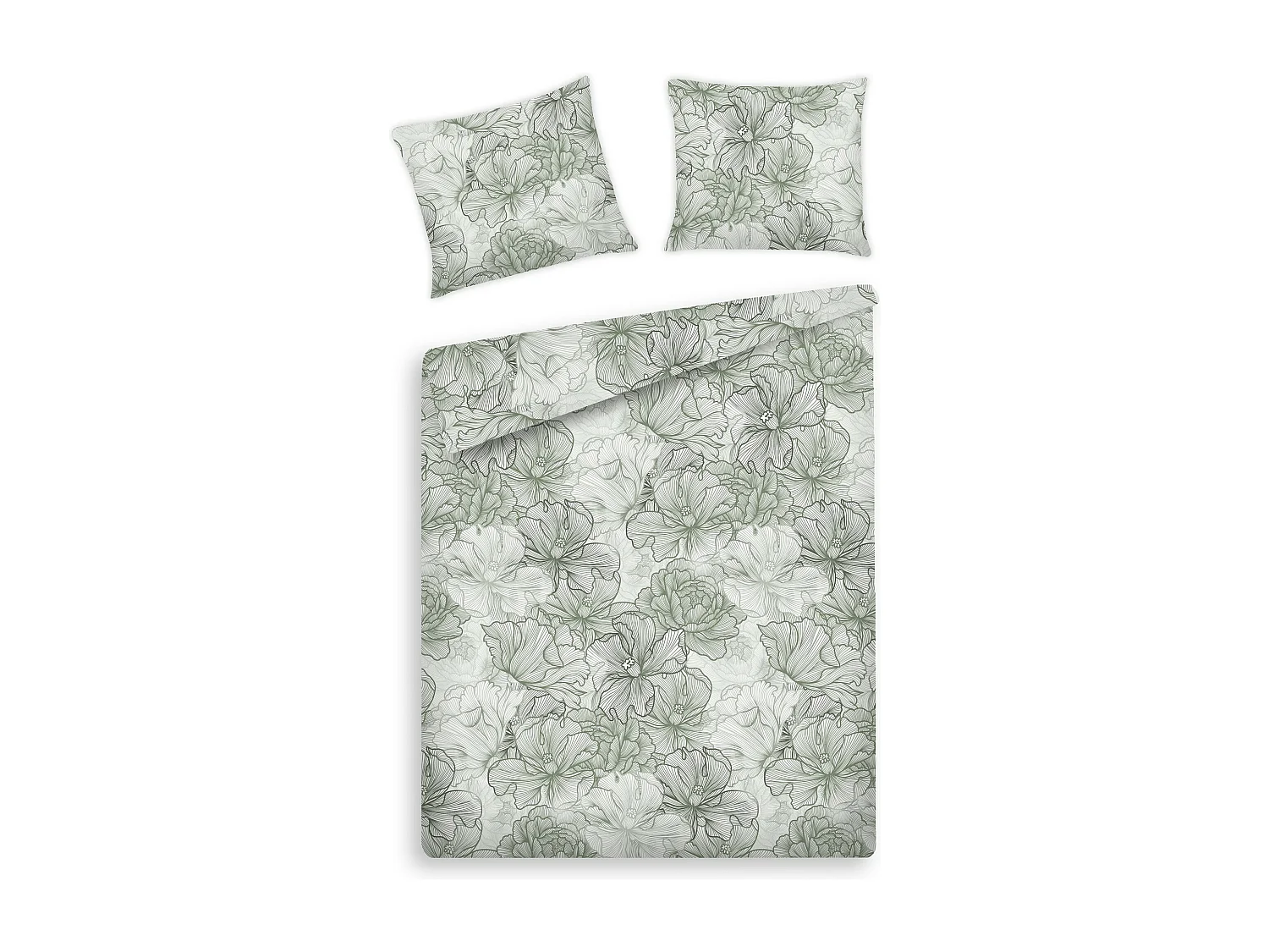 Bettwäsche Dalisana Dunkelgrün 160 x 200