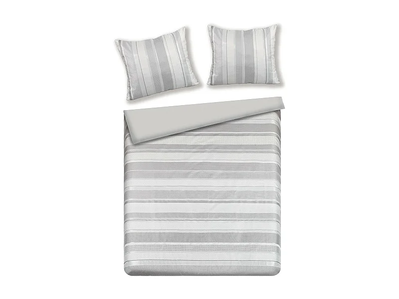 Jacquard-Bettwäsche Gwanda Mittelsilber 200x220