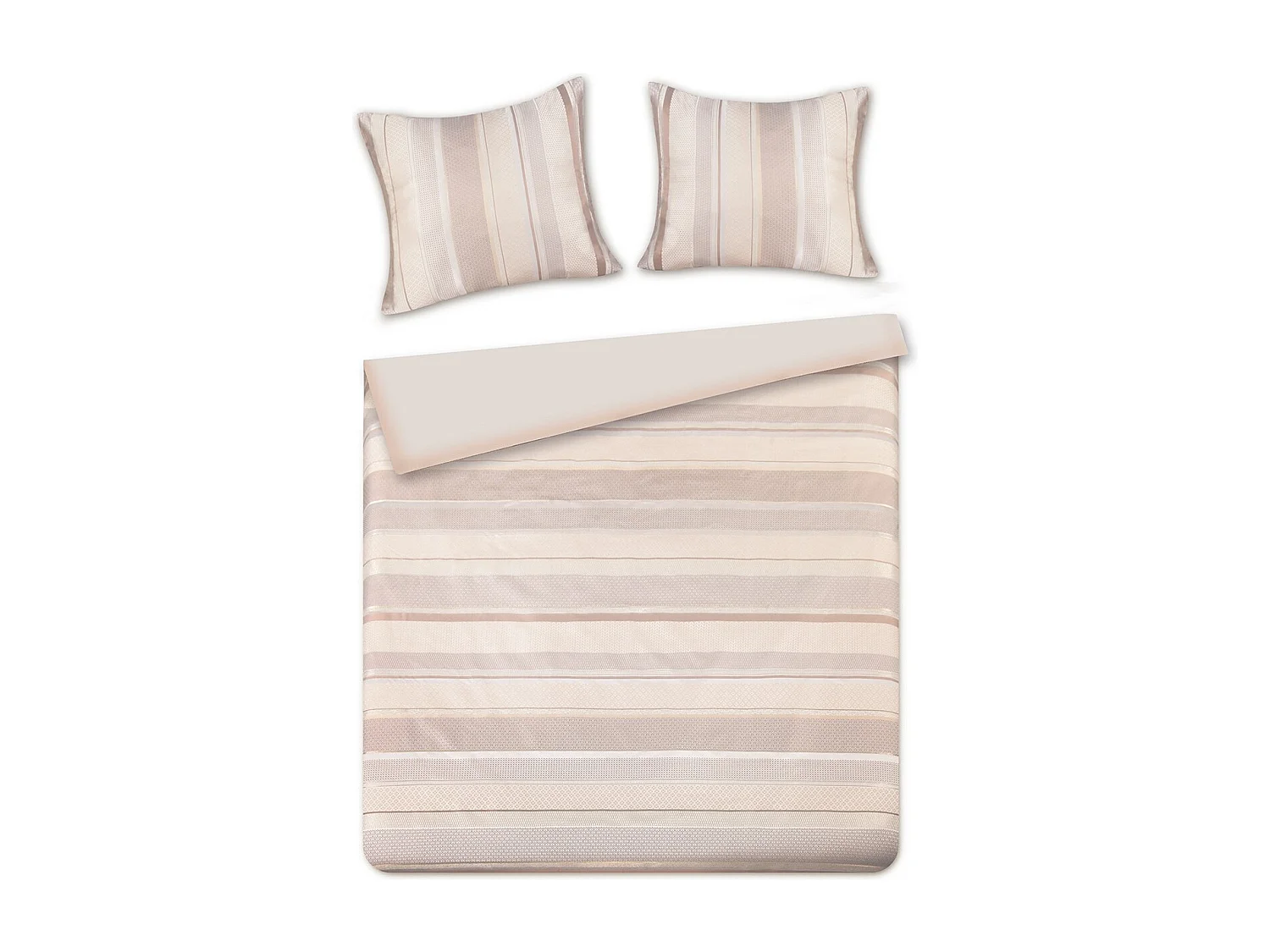 Jacquard-Bettwäsche Gwanda mittleres Beige 160 x 200