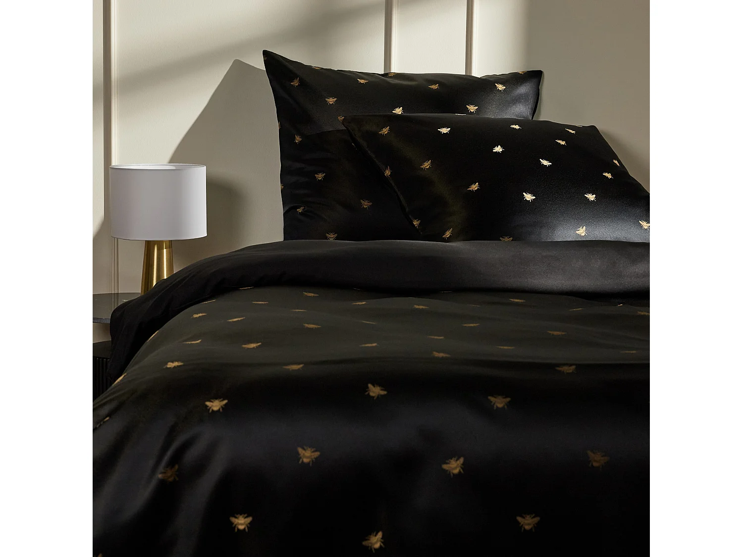 Drap En Jacquard Beliamo Noir Moyen 200 x 220