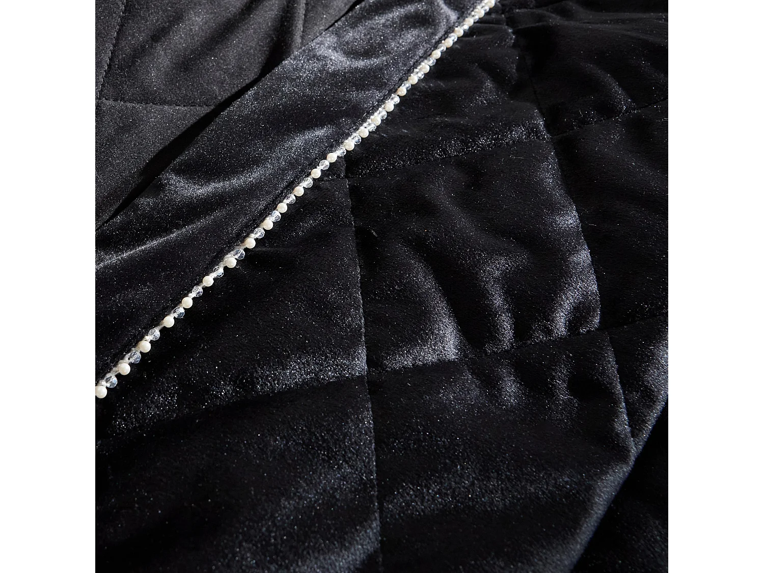 Jeté de lit Alvio Noir Moyen 200 x 220 Polyester