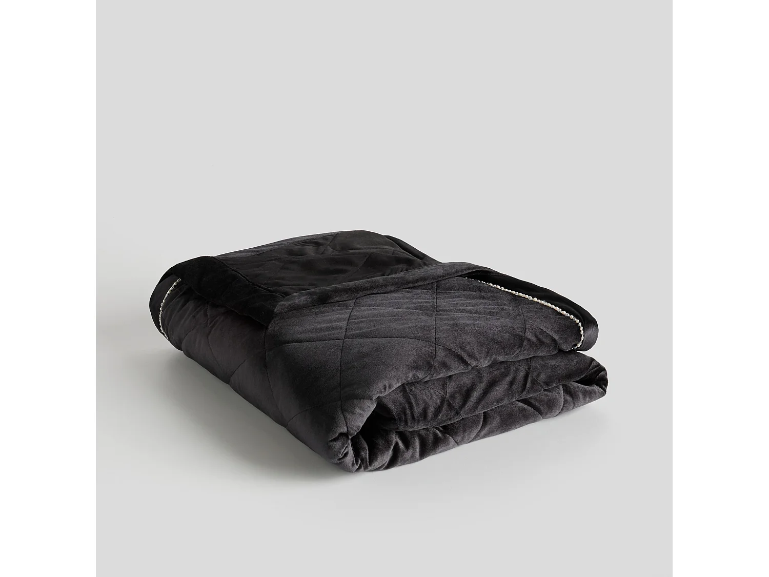 Jeté de lit Alvio Noir Moyen 200 x 220 Polyester