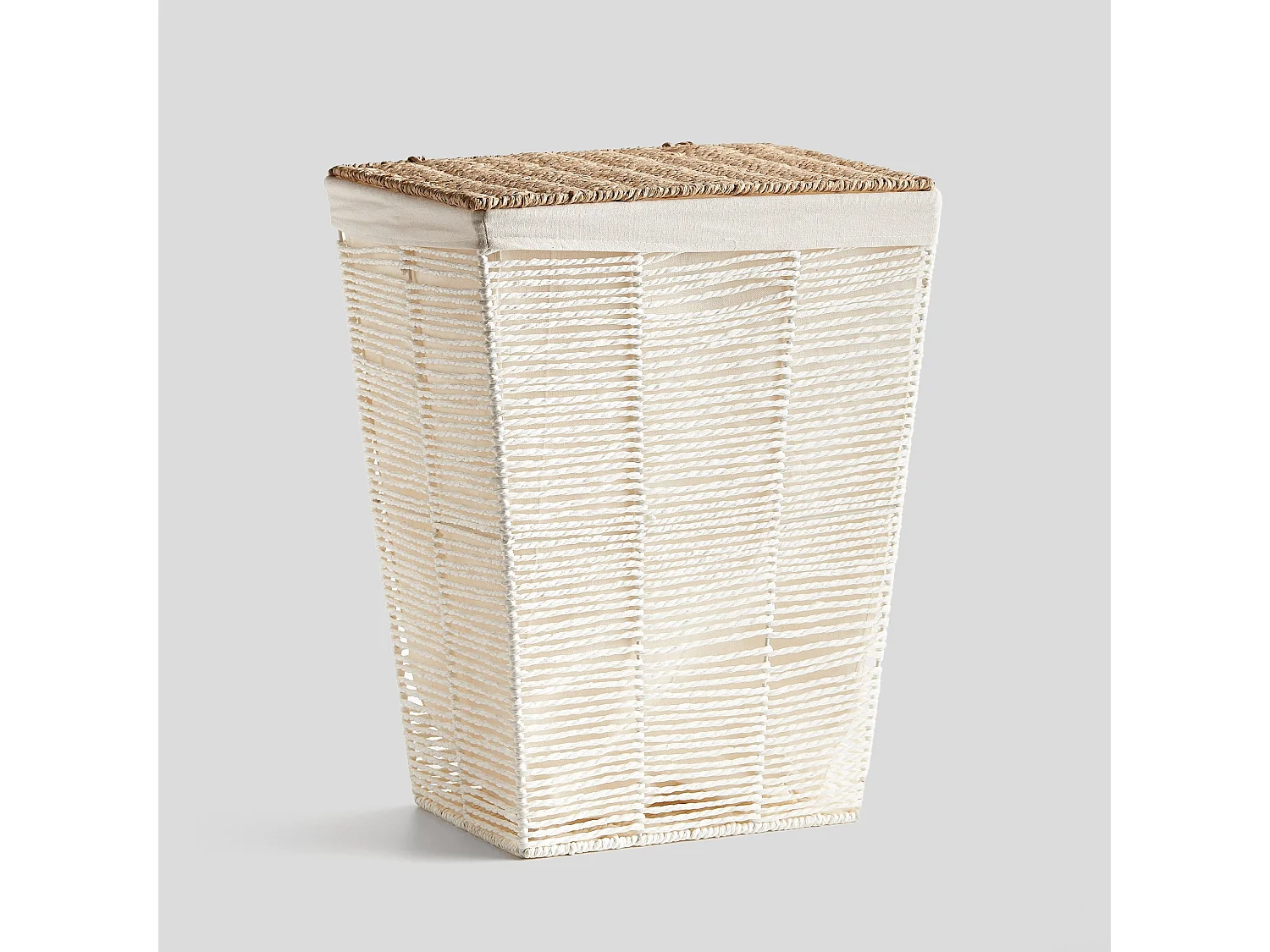 Wäschekorb Wilhelm Helles Weiß 53 x 40 x 31