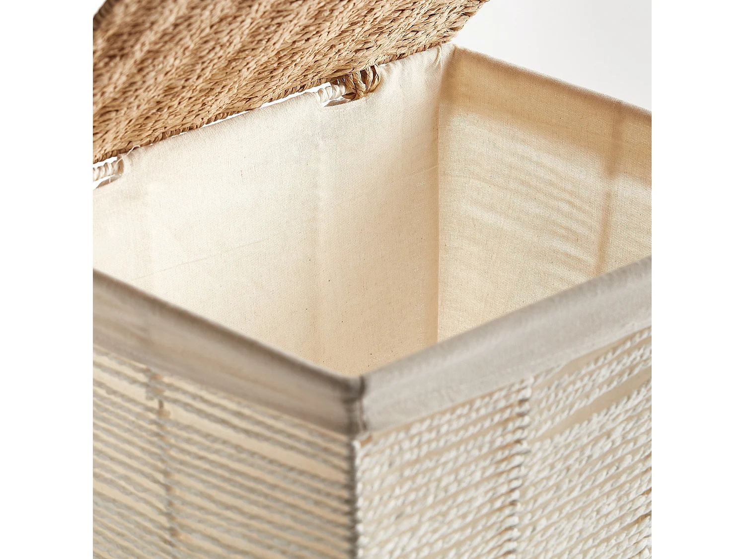 Wäschekorb Wilhelm Helles Weiß 53 x 40 x 31