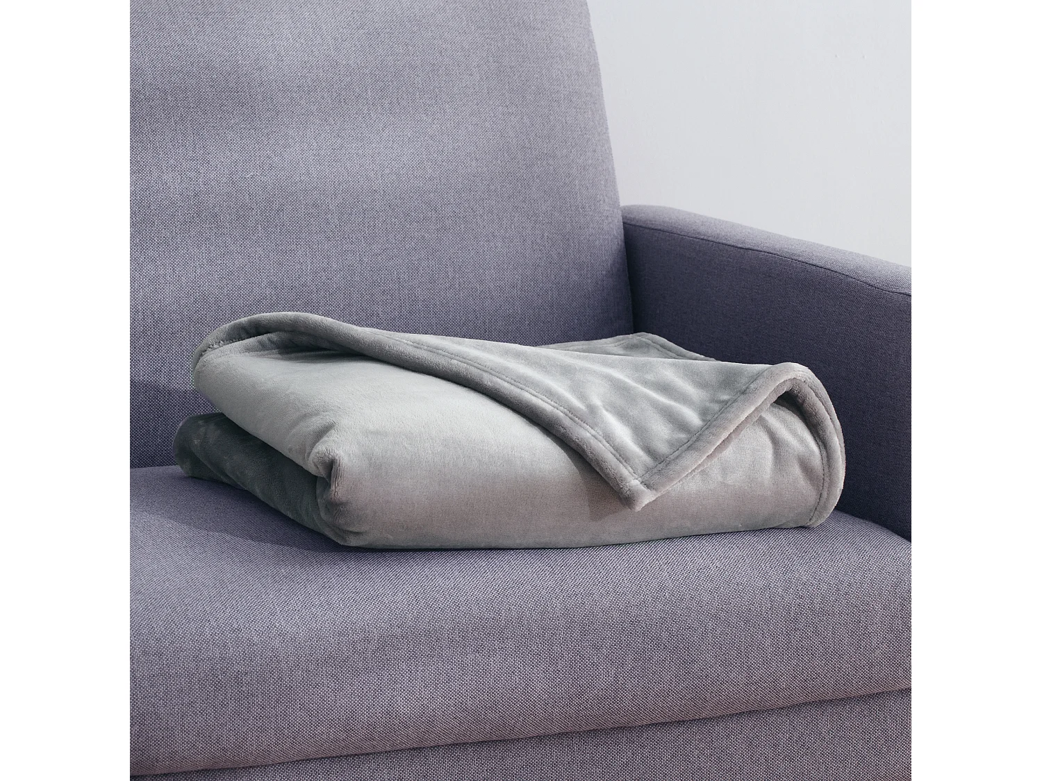 Plaid Couverture Floss Violet Foncé Polyester 150x200