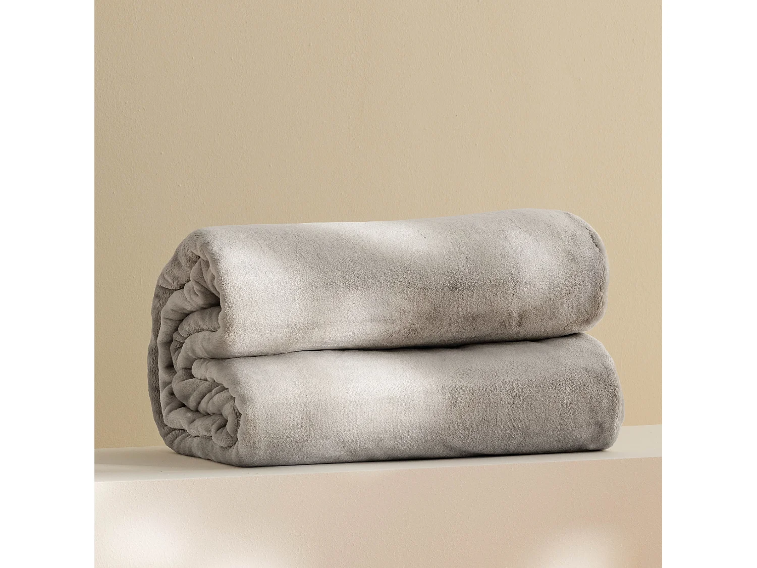 Plaid Couverture Floss gris clair polyester 150x200